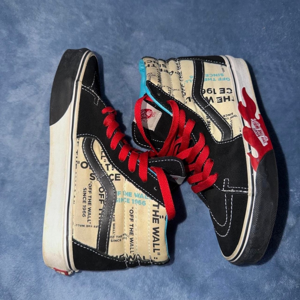 Vans "Old Skool" Otw Sk8 Hi Flame Shoes men size 5.5 - Picture 7 of 7